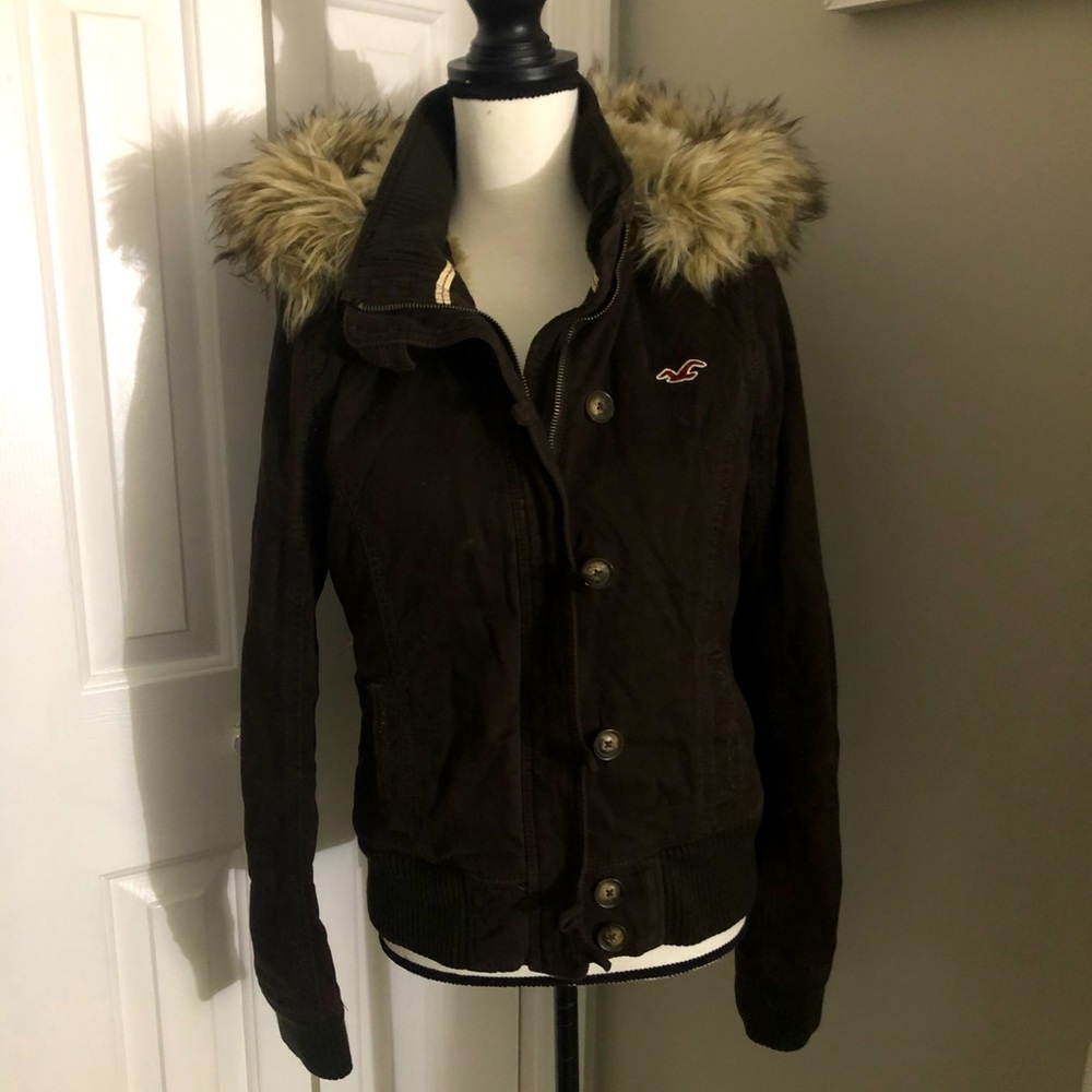 Hollister Faux Fur Bomber Jacket
